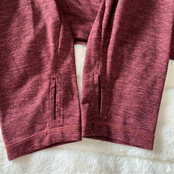 Athleta Uptempo Hoodie Womens Burgundy Long Sleeve Cropped 530134 Sz Medium - Picture 8 of 11